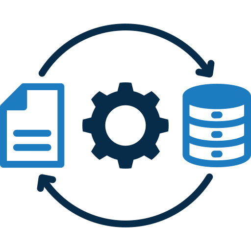 transformación de datos icono gratis