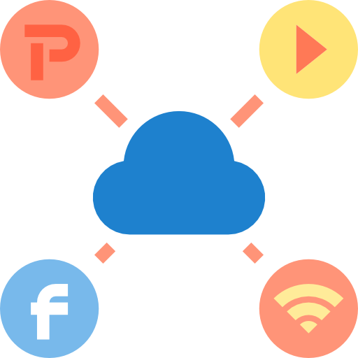 medios de comunicación social icono gratis