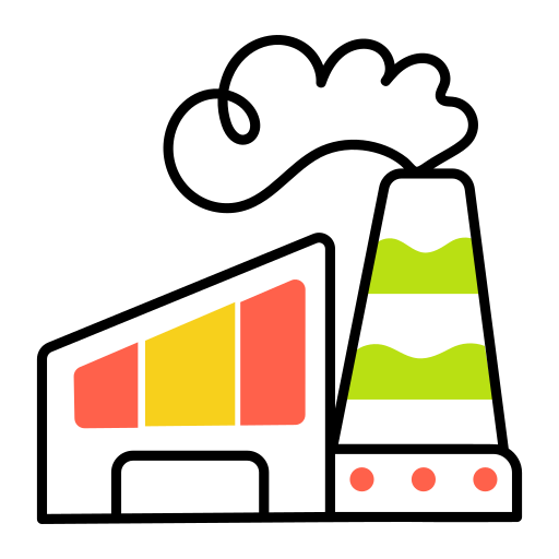 contaminación de fábrica icono gratis