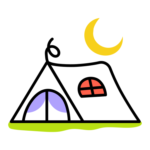 campamento nocturno icono gratis