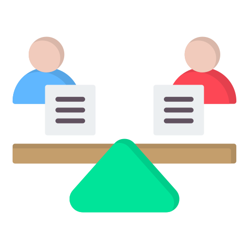 derechos iguales icono gratis