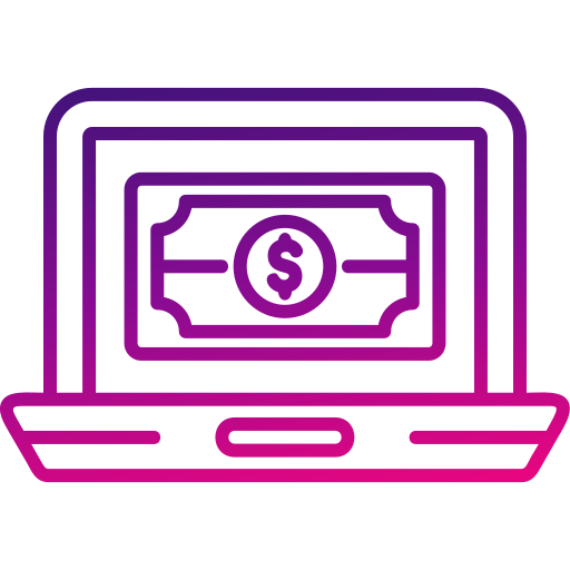 pago en línea icono gratis