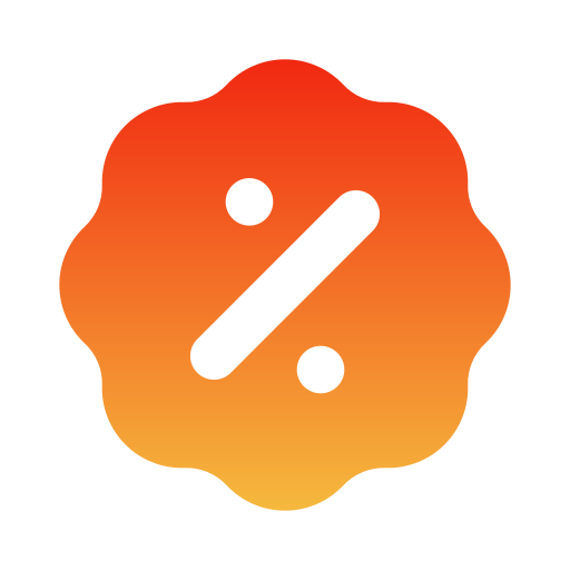 por ciento icono gratis