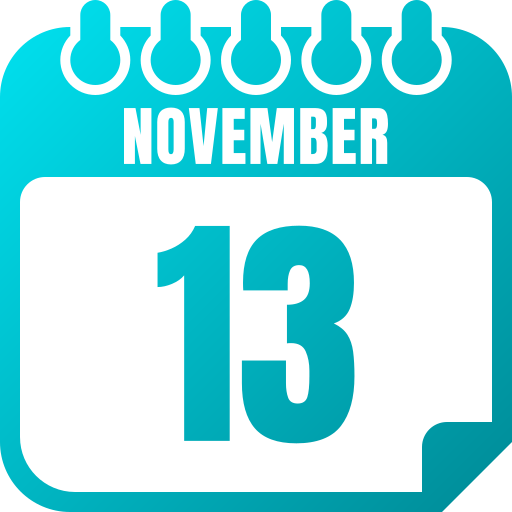 13 de noviembre icono gratis