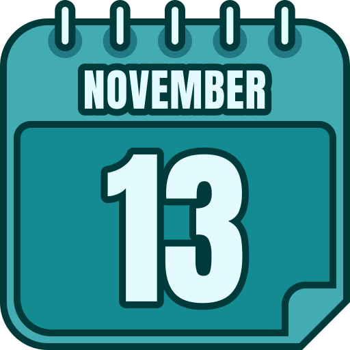 13 de noviembre icono gratis