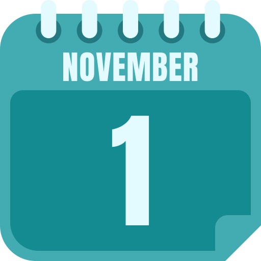 01 de noviembre icono gratis