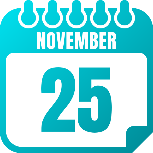 25 de noviembre icono gratis