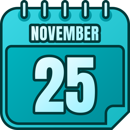 25 de noviembre icono gratis