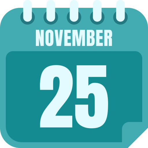 25 de noviembre icono gratis