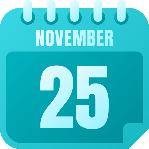 25 de noviembre icono gratis