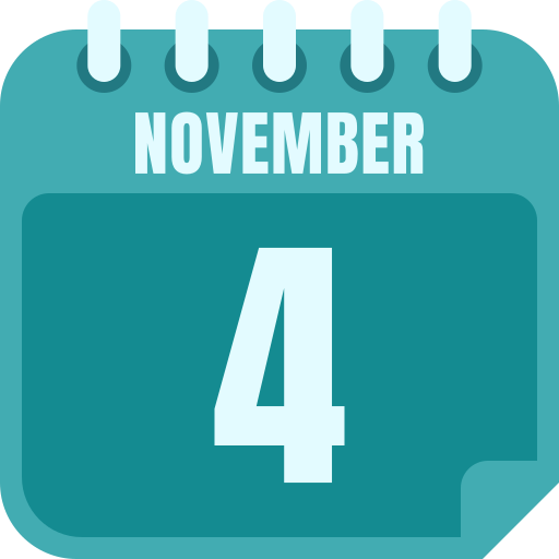 4 de noviembre icono gratis