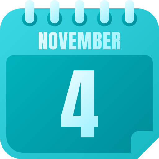 4 de noviembre icono gratis