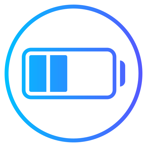 demi batterie Icône gratuit demi batterie Icône gratuit