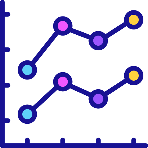 gráfico de linea icono gratis