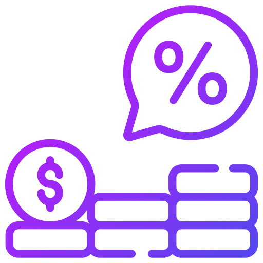 tasa de interés icono gratis