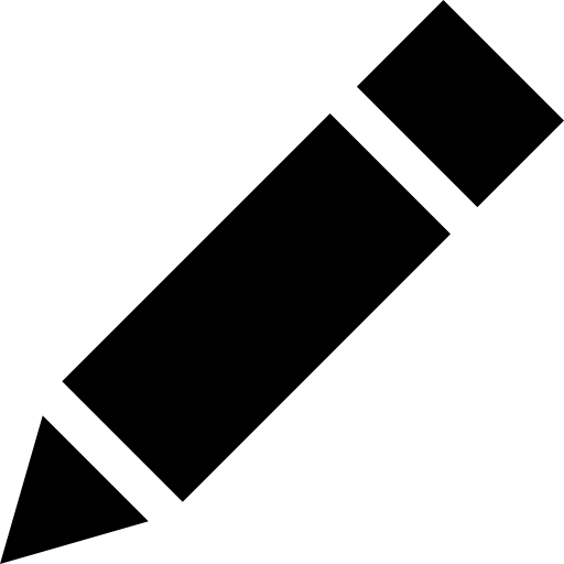 Pencil Basic Straight Filled icon