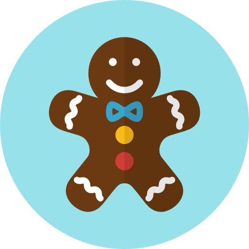 Gingerbread man Vector Market Fill icon