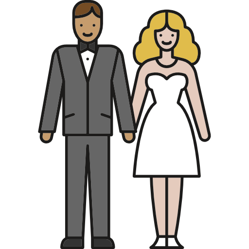 recién casados icono gratis