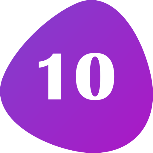 numero 10 icono gratis