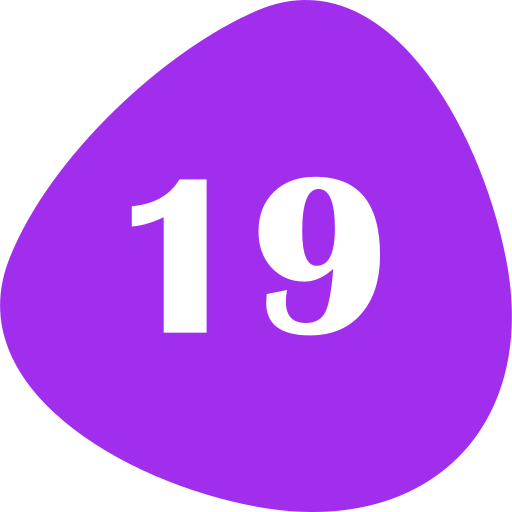 numéro 19 Icône gratuit numéro 19 Icône gratuit