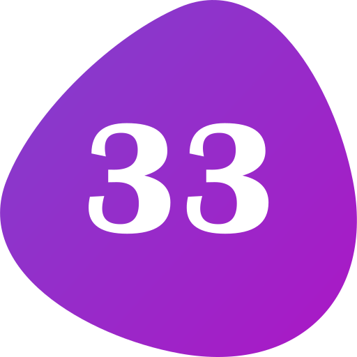 treinta y tres icono gratis