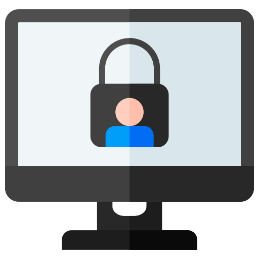 privacidad en línea icono gratis