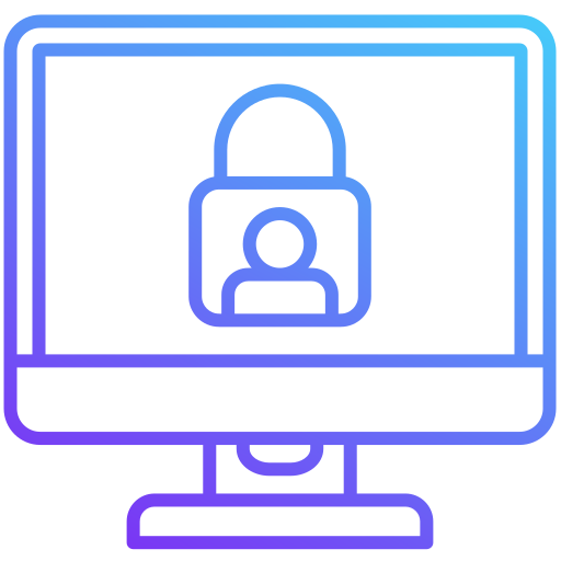 privacidad en línea icono gratis
