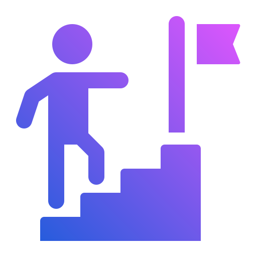 escalera del éxito icono gratis