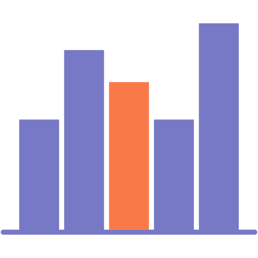 Bar chart free icon