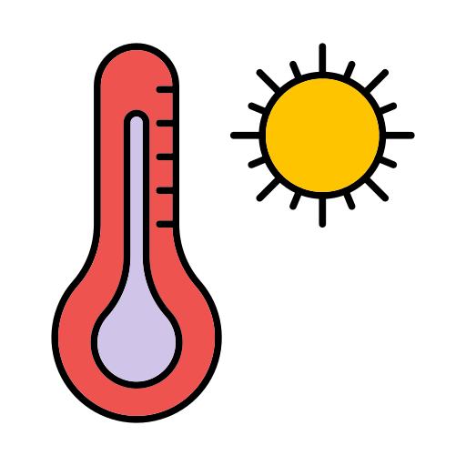 alta temperatura icono gratis