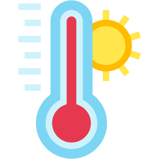 temperatura caliente icono gratis