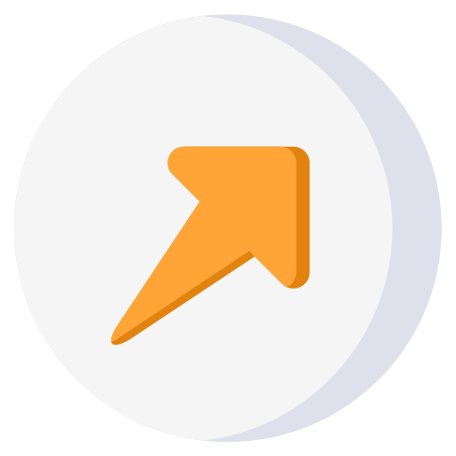 Up right arrow free icon