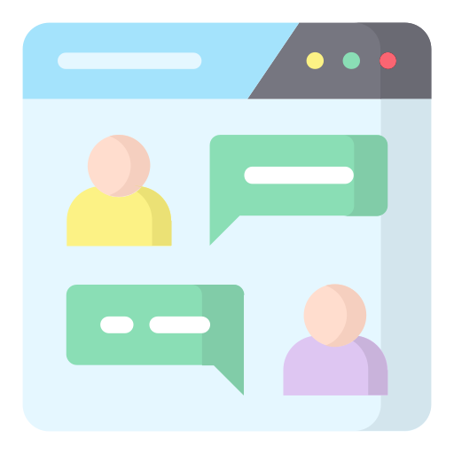 discussion en ligne Icône gratuit