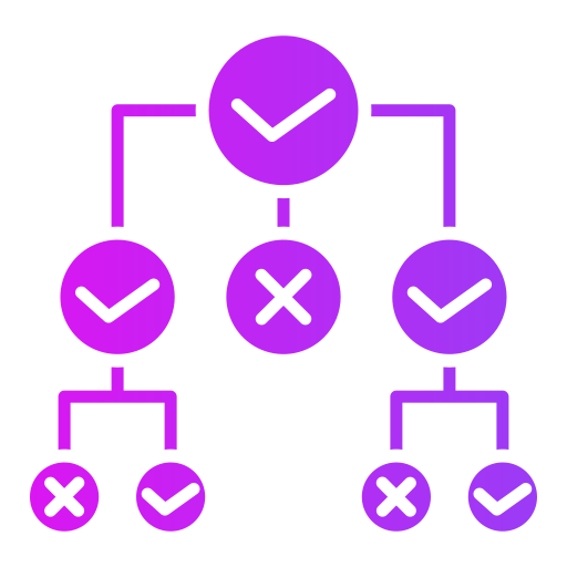 Árbol de decisión icono gratis