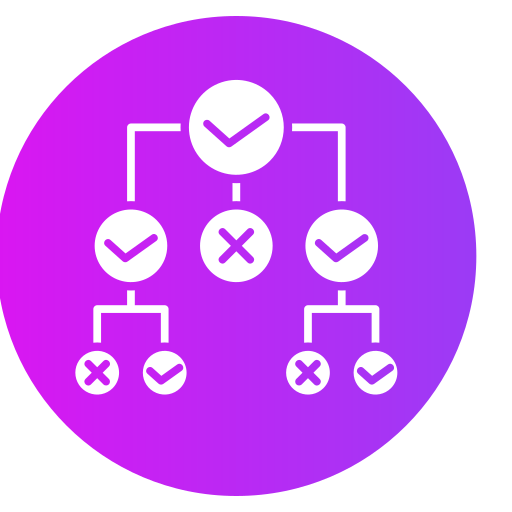 Árbol de decisión icono gratis