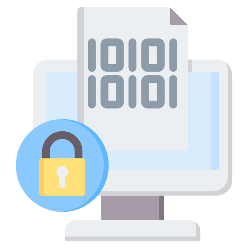 cifrado de datos icono gratis