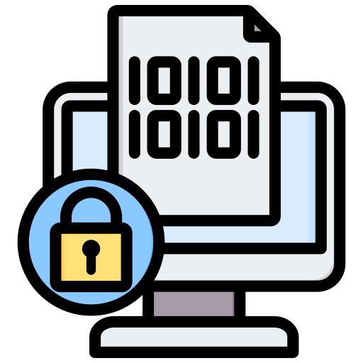 cifrado de datos icono gratis