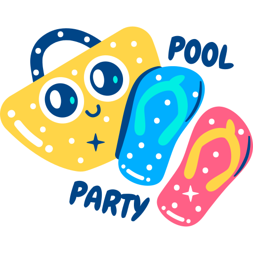 Pool party clipart. Free download transparent .PNG