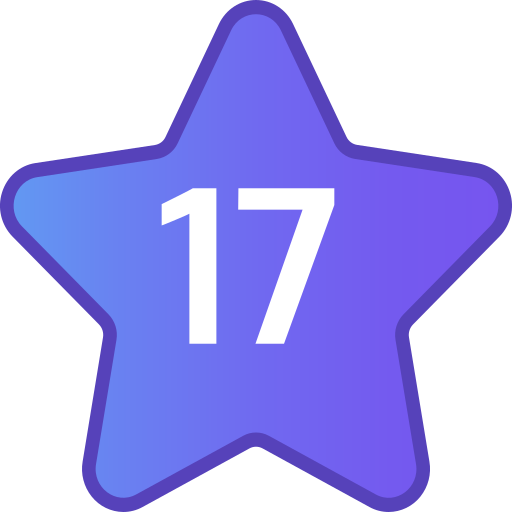 diecisiete icono gratis