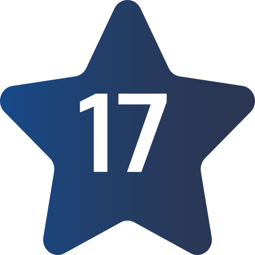 diecisiete icono gratis