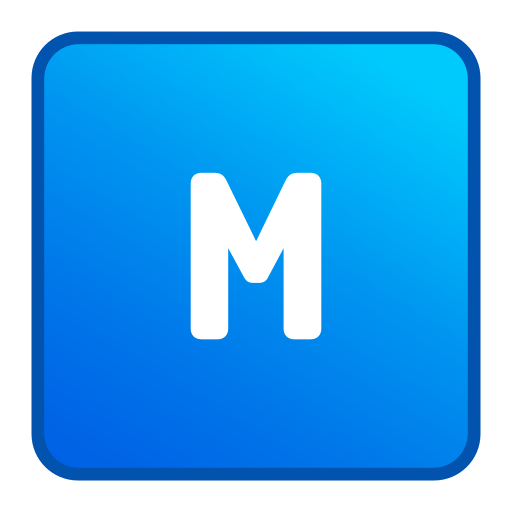 letra m icono gratis