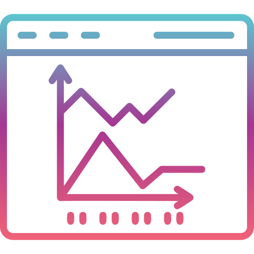 gráfico de línea icono gratis