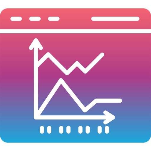 gráfico de línea icono gratis