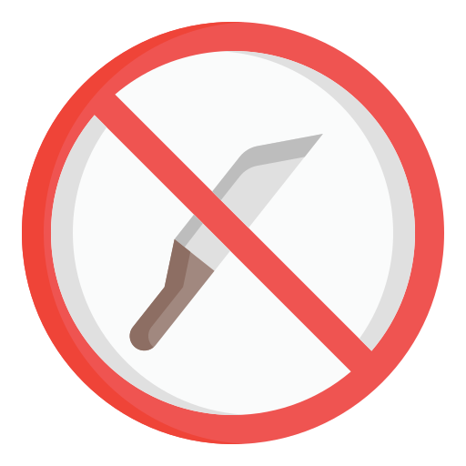 sin cuchillo icono gratis