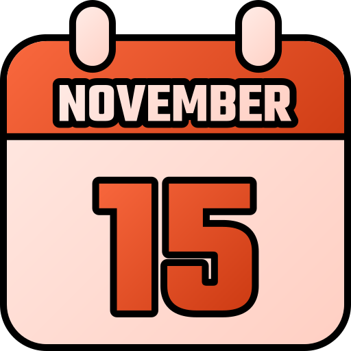 15 de noviembre icono gratis