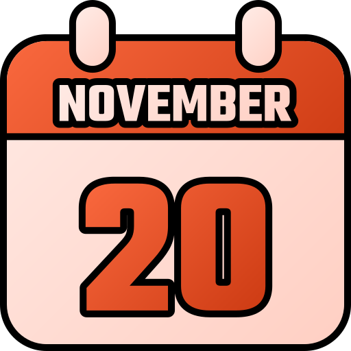 20 de noviembre icono gratis