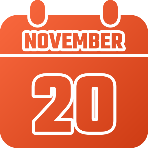 20 de noviembre icono gratis