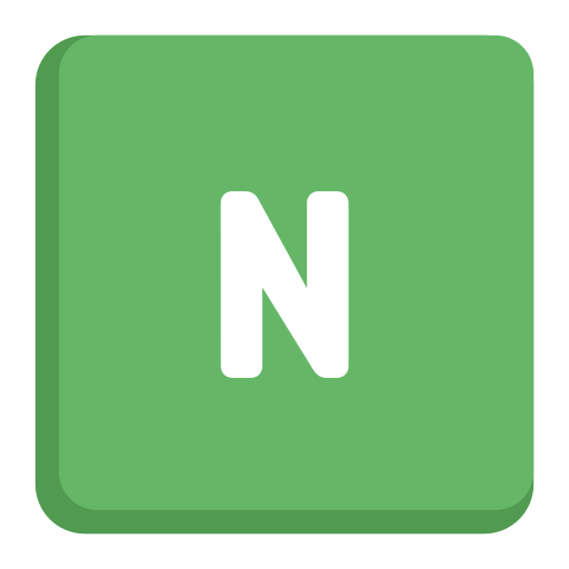 letra n icono gratis