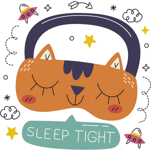 masque de sommeil gratuit sticker