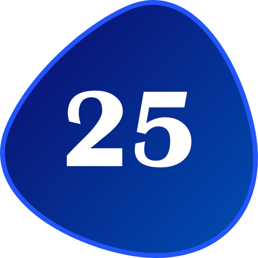 número 25 grátis ícone número 25 grátis ícone